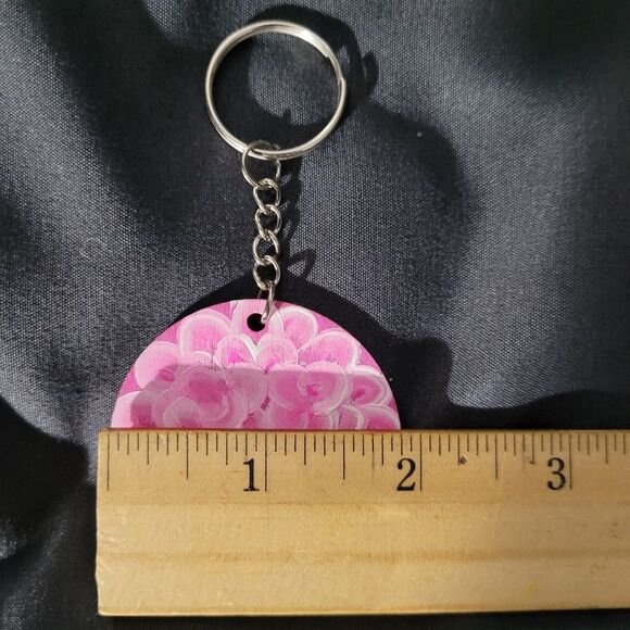 Handmade hydrangea Floral Keychain - Picture 3 of 3